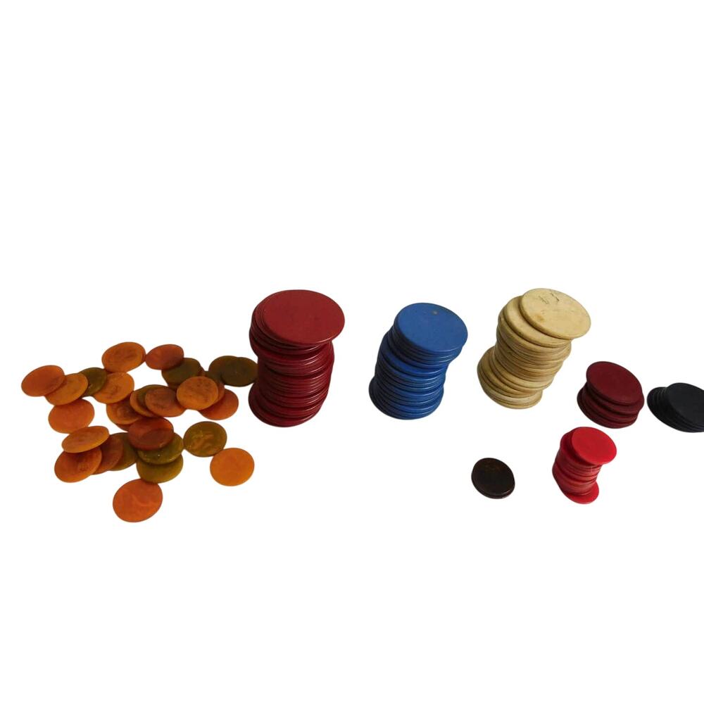 Vintage Casino Card Game Poker Chips Assorted Clay or Plastic READ